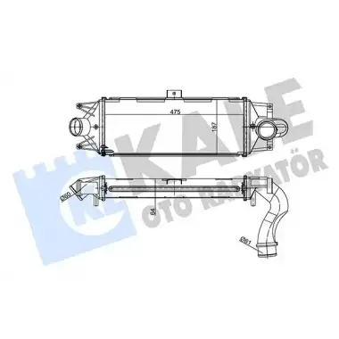 KALE Turbo Radyatörü ([Brazing] [475x187x64]) - Fiat / Alfa / Lancia 356155