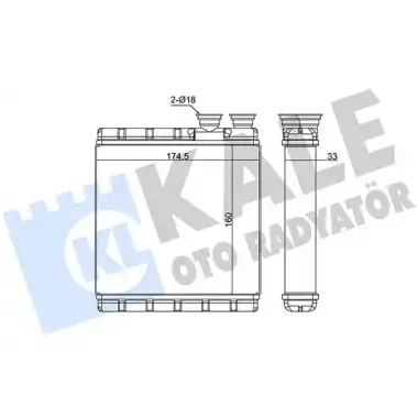 KALE Kalorifer Radyatörü (370630) - VW Grubu (VW/Audi/Seat/Skoda)