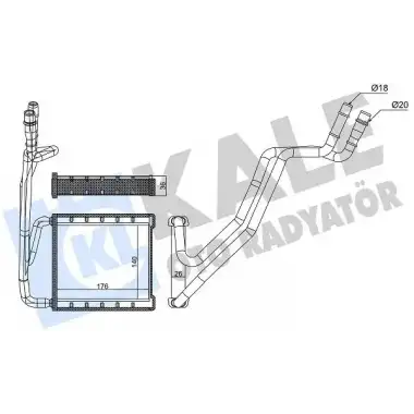 KALE Kalorifer Radyatörü (Radyatör) - Ford 370735