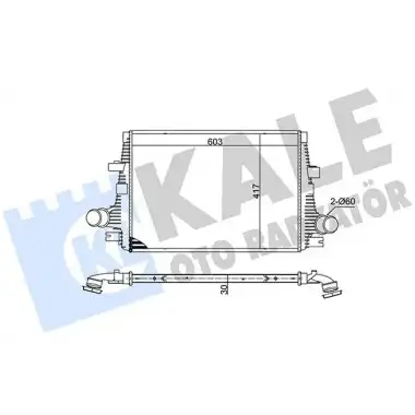 KALE Turbo Radyatörü (Intercol) (375755) - Fiat / Alfa / Lancia