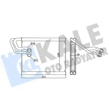 KALE Klima Radyatörü (Evapatör) - Kore Araçları (Hyundai/Kia) 416940