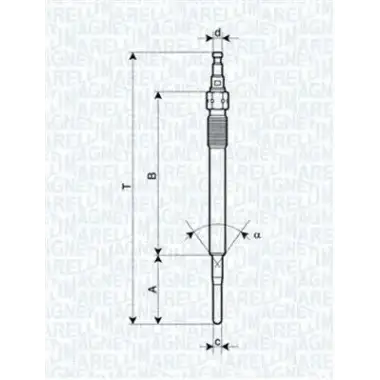 MAGNETI MARELLI Kızdırma Bujisi (Ye14 / Ge101 / 0250403002 (4,4 Volt)) - VW Grubu (VW/Audi/Seat/Skoda) 060900200606