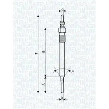 MAGNETI MARELLI Kızdırma Bujisi (Y1002as / Ge115 / 0250403009 (4,4 Volt)) - VW Grubu (VW/Audi/Seat/Skoda) 060900620606