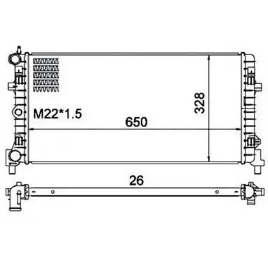 MAGNETI MARELLI Su Radyatörü (359000301340) - VW Grubu (VW/Audi/Seat/Skoda)