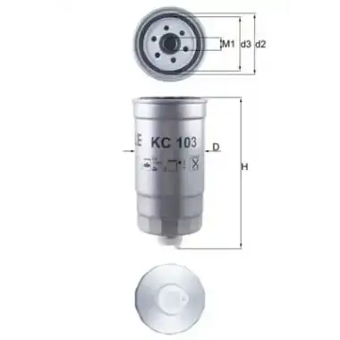 MAHLE Yakıt Filtresi (Mazot Filtresi) (MHL KC103) - Fiat / Alfa / Lancia