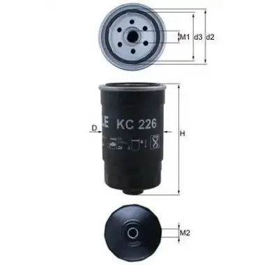 MAHLE Yakıt Filtresi (Mazot Filtresi) (MHL KC226) - Kore Araçları (Hyundai/Kia)