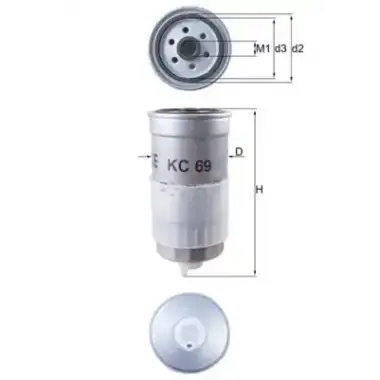 MAHLE Yakıt Filtresi (H119wk) - VW Grubu (VW/Audi/Seat/Skoda) MHL KC69