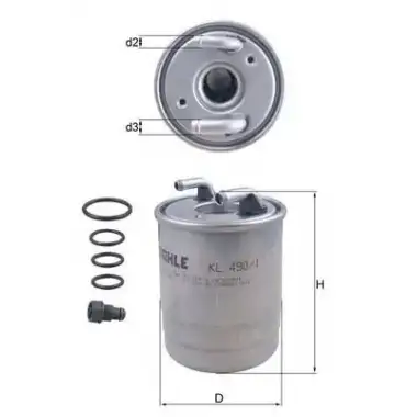 MAHLE Yakıt Filtresi (H330wk) - Mercedes-Benz MHL KL490/1D