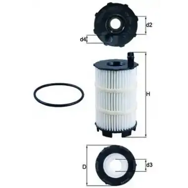 MAHLE Yağ Filtresi (E813h01 D188) - VW Grubu (VW/Audi/Seat/Skoda) MHL OX350/4D