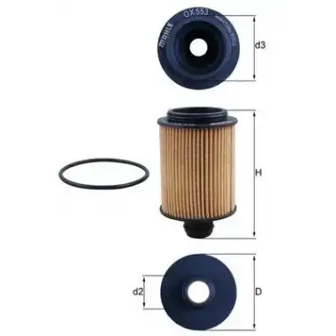 MAHLE Yağ Filtresi (Eur-5) - Fiat / Alfa / Lancia MHL OX553D