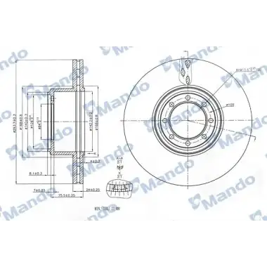 MANDO Fren Diski Arka (Arka) - Fiat / Alfa / Lancia MBC035392