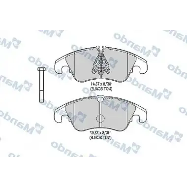 MANDO Fren Balatası Ön (Fdb4044 / Gdb1768) - VW Grubu (VW/Audi/Seat/Skoda) MBF015388