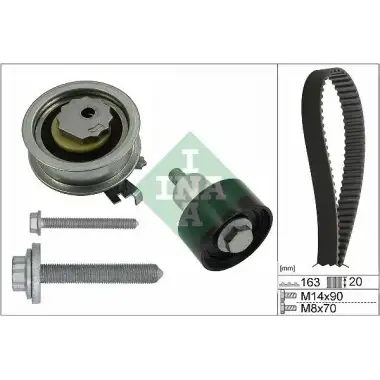 INA Triger Seti (163 Dış/ Devirdaimsiz - K015680xs) - VW Grubu (VW/Audi/Seat/Skoda) 530 0592 11