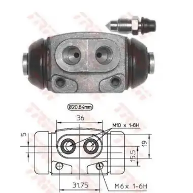 TRW Fren Silindiri Arka (20,64 Mm) - Ford BWF193