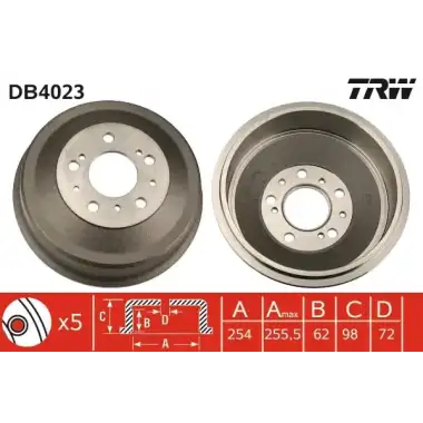 TRW Arka Fren Kampanasi - Fiat / Alfa / Lancia DB4023