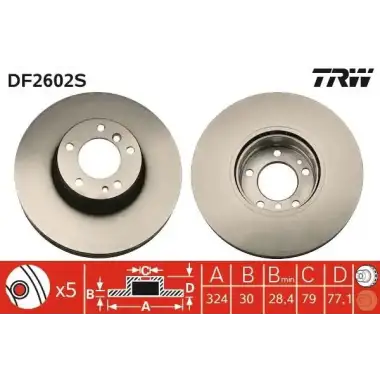 TRW Fren Diski Ön (DF2602S) - BMW / Mini