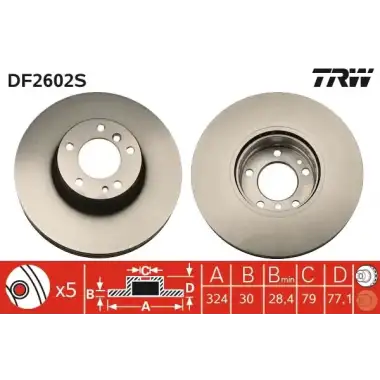 TRW Fren Diski Ön (DF2602S) - BMW / Mini