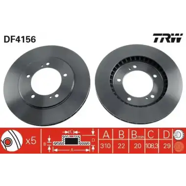TRW Fren Diski Ön (DF4156) - Japon Araçları