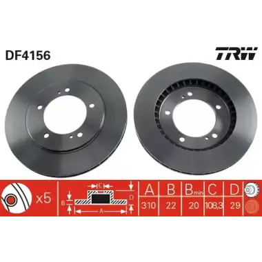 TRW Fren Diski Ön (DF4156) - Japon Araçları