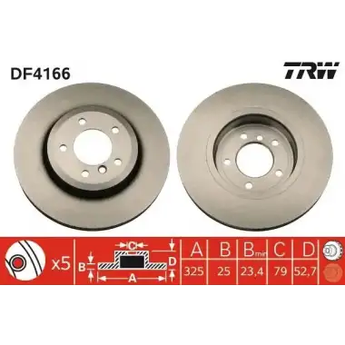 TRW Fren Diski Ön (Takım) (DF4166) - BMW / Mini
