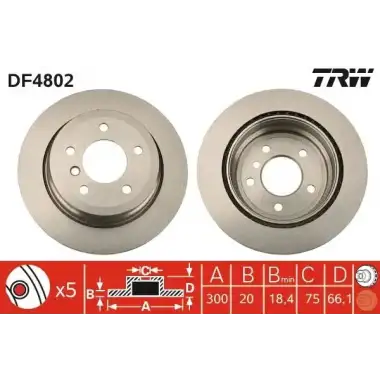TRW Fren Diski Arka (DF4802) - BMW / Mini