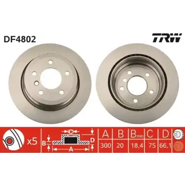 TRW Fren Diski Arka (DF4802) - BMW / Mini