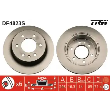 TRW Fren Diski Arka (27699 / Fcr311a) - VW Grubu (VW/Audi/Seat/Skoda) DF4823S
