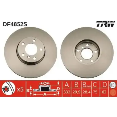 TRW Fren Diski Ön (DF4852S) - BMW / Mini