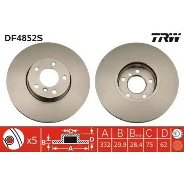 TRW Fren Diski Ön (DF4852S) - BMW / Mini