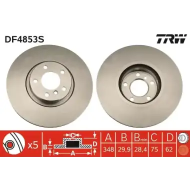 TRW Fren Diski Ön (DF4853S) - BMW / Mini
