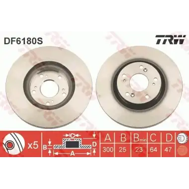 TRW Fren Diski Ön (DF6180S) - Japon Araçları
