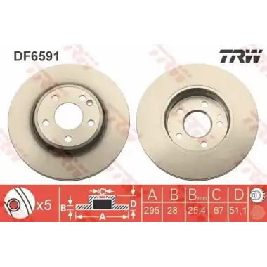 TRW Fren Diski Ön (DF6591) - Mercedes-Benz
