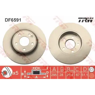 TRW Fren Diski Ön (DF6591) - Mercedes-Benz
