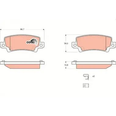 TRW Fren Balatası Arka (GDB3289) - Japon Araçları