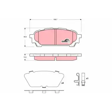 TRW Fren Balatası Arka (GDB3395) - Japon Araçları