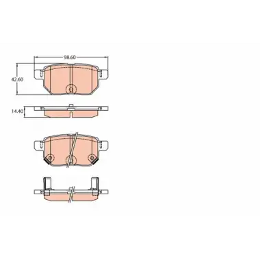 TRW Fren Balatası Arka (GDB3454) - Japon Araçları
