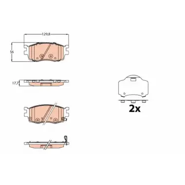 TRW Fren Balatası Ön (GDB3626) - Kore Araçları (Hyundai/Kia)