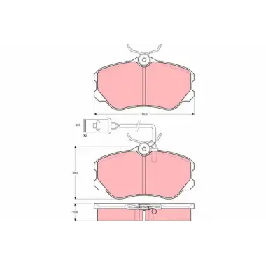 TRW Fren Balatası (Ön) (GDB864) - Fiat / Alfa / Lancia