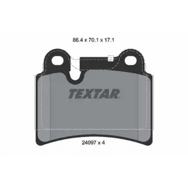 TEXTAR Fren Balatası Arka (Gdb1722 / Fdb1878) - VW Grubu (VW/Audi/Seat/Skoda) TX 2409701