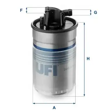 UFI Yakıt Filtresi (Kl154 / Fcs706 / H126wk) - VW Grubu (VW/Audi/Seat/Skoda) UFI 24.424.00