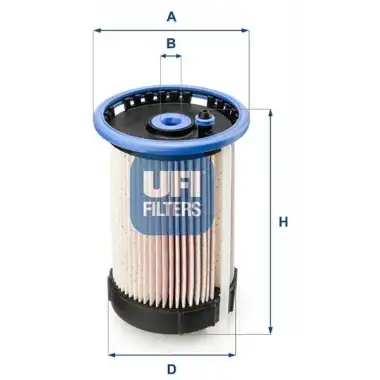 UFI Yakıt Filtresi (E424kp / Kx342) - VW Grubu (VW/Audi/Seat/Skoda) UFI 26.032.00