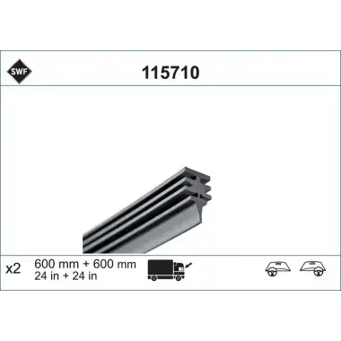 VALEO Silecek Lastiği (2 Adet --- 600 MM) 115710