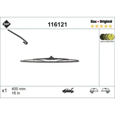 VALEO Silecek Süpürgesi Ön (SWF --- 400 MM) - Mercedes-Benz 116121
