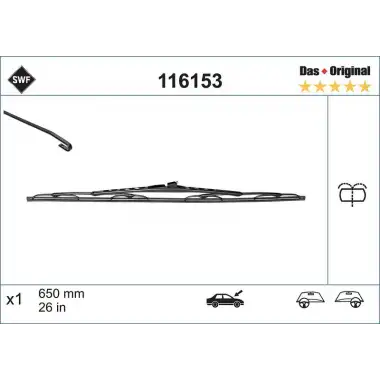 VALEO Silecek Süpürgesi Ön Sol (SWF - 650 MM) - Mercedes-Benz 116153