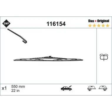 VALEO Silecek Süpürgesi Ön Sağ (SWF - 550 MM) (116154) - Mercedes-Benz