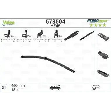 VALEO Silecek Süpürgesi Ön Takım (SWF --- ( 450 / 485 MM )) - BMW / Mini 119263