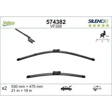 VALEO Silecek Süpürgesi Ön Takım (SWF ( 530 / 480 MM ) (MUZ Tip)) - VW Grubu (VW/Audi/Seat/Skoda) 119301