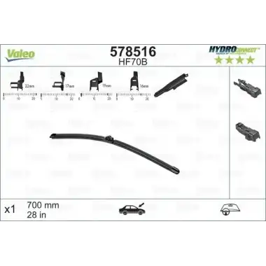 VALEO Silecek Süpürgesi Ön Takım ((70x70 Mm)) - VW Grubu (VW/Audi/Seat/Skoda) 119383