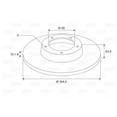 VALEO Fren Diski Arka (09075-ddf321-df2651 (Takım Fiyat)) - VW Grubu (VW/Audi/Seat/Skoda) 186294