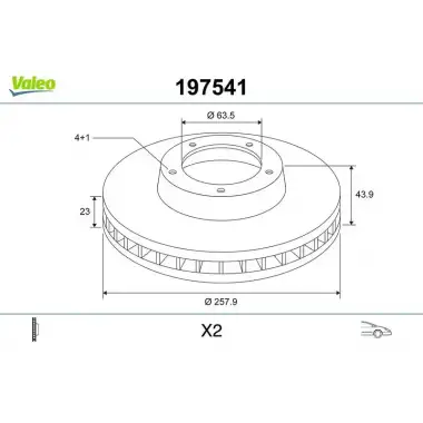 VALEO Fren Diski Ön (Takım /257.9 MM) - Ford 197541